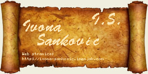 Ivona Sanković vizit kartica